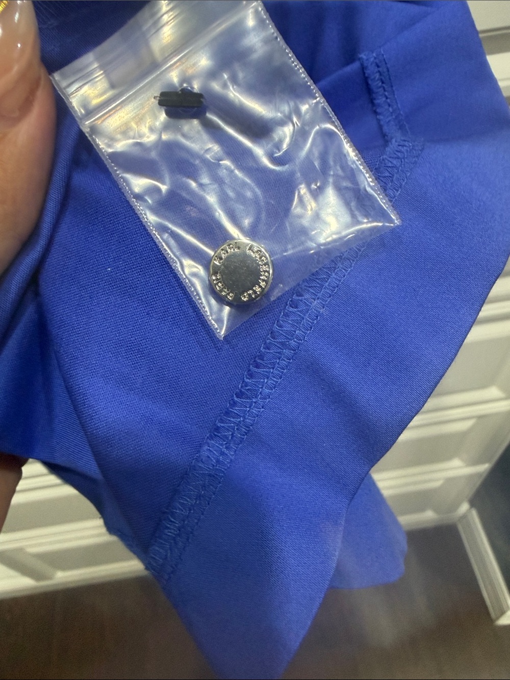 Karl Lagerfeld Royal Blue Shirtwaist Midi Dress SZ4 - Picture 9 of 12